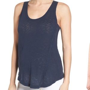 Loyal Hanna Taylor Maternity/Nursing Tank-navy